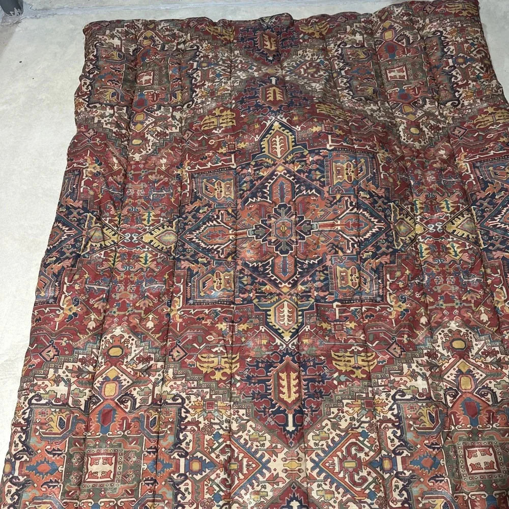 VTG 1990s Ralph Lauren Oxfordshire Sandalwood COMFORTER TWIN Reversible USA MADE